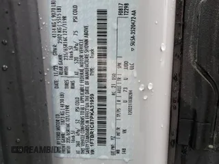 2023 Ford Transit Cargo с VIN 1FTBR1C87PKA31959, выставлен на аукционе Copart как лот 51645315 с пробегом 39 150 миль миль и На запчасти • Non repairable. История ставок и продаж доступна на DreamBid. Изображение 13.