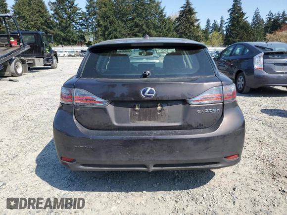 2012 Lexus CT 200h with VIN JTHKD5BH3C2112182, listed as a Copart auction lot 54453715 with 91,378 mi miles and Salvage Title. Bid and sale history available at carsss.com. Image 6.