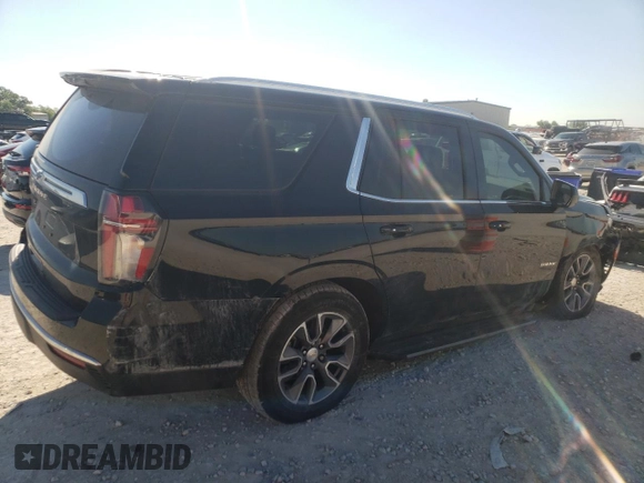 2023 Chevrolet Tahoe LS with VIN 1GNSCMKD5PR282527, listed as a Copart auction lot 70961074 with 14,132 mi miles and Salvage title. Bid and sale history available at DreamBid. Image 3.