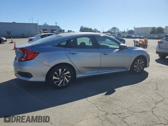 2018 Honda Civic EX with VIN 19XFC2F79JE201759, listed as a Copart auction lot 50547075 with 64,217 mi miles and Clean Title. Bid and sale history available at DreamBid. Image 3.