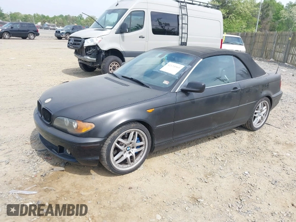 2004 BMW 3 Series 330Ci with VIN WBABW53444PL40619, listed as a IAAI auction lot 42124960 with 161,383 mi miles. Bid and sale history available at carsss.com. Image 2.