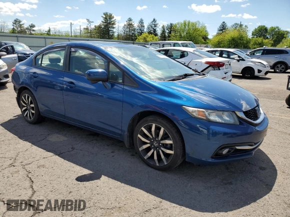 2015 Honda Civic EX-L with VIN 2HGFB2F90FH546468, listed as a Copart auction lot 55102285 with 155,412 mi miles and Salvage Title. Bid and sale history available at DreamBid. Image 4.