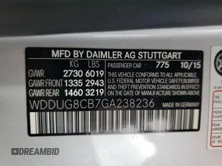 2016 Mercedes-Benz S 550 with VIN WDDUG8CB7GA238236, listed as a Copart auction lot 66587394 with 98,325 mi miles and Salvage Title. Bid and sale history available at carsss.com. Image 12.