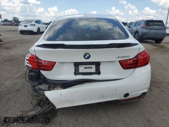 2017 BMW 4 Series 430i with VIN WBA4F7C56HG787195, listed as a Copart auction lot 62080725 with 72,713 mi miles and Non repairable. Bid and sale history available at DreamBid. Image 6.
