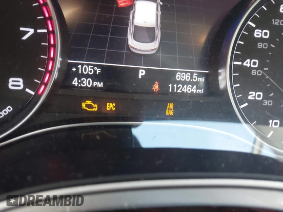 2016 Audi A7 Premium Plus with VIN WAUWGAFC2GN021696, listed as a IAAI auction lot 42595234 with 112,464 mi miles and . Bid and sale history available at DreamBid. Image 15.