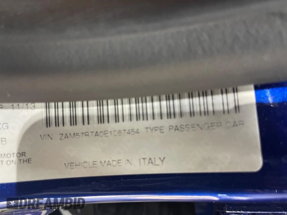 2014 Maserati Ghibli S Q4 z VIN ZAM57RTA0E1087454, wystawiony jako Copart lot #48449115 z przebiegiem 58 880 mil mil oraz Szkoda całkowita • Salvage title. Historia ofert i sprzedaży dostępna na DreamBid. Obrazek 10.