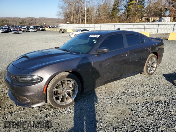 2021 Dodge Charger GT with VIN 2C3CDXHG4MH598336, listed as a Copart auction lot 88489745 with 39,106 mi miles and Salvage Title. Bid and sale history available at DreamBid. Image 1.