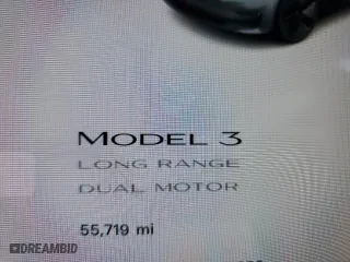 2019 Tesla Model 3 Long Range with VIN 5YJ3E1EB5KF195256, listed as a Copart auction lot 89077375 with 55,719 mi miles and Salvage Title. Bid and sale history available at carsss.com. Image 9.