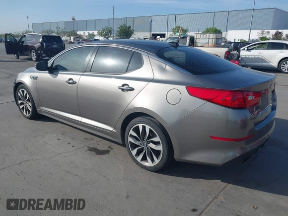 2015 Kia Optima SXL Turbo with VIN 5XXGR4A64FG458369, listed as a IAAI auction lot 42054396 with 143,750 mi miles and . Bid and sale history available at DreamBid. Image 3.