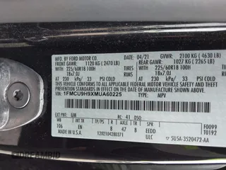 2021 Ford Escape SEL с VIN 1FMCU9H9XMUA60225, выставлен на аукционе IAAI как лот 42016540 с пробегом 107 181 миль миль и . История ставок и продаж доступна на DreamBid. Изображение 9.