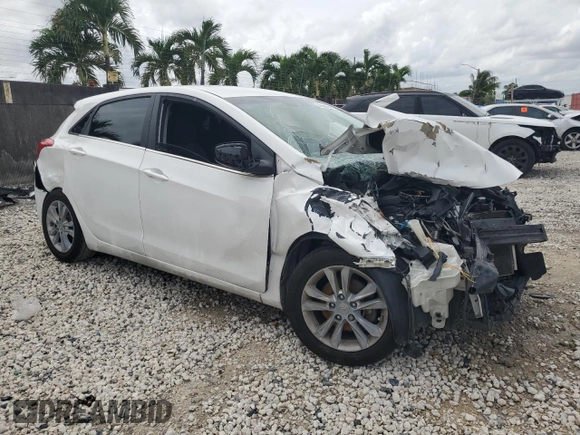 2013 Hyundai Elantra GT with VIN KMHD35LE7DU026988, listed as a Copart auction lot 72933624 with 0 mi miles and Salvage Title. Bid and sale history available at carsss.com. Image 4.
