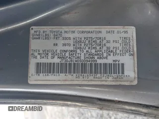 1995 Toyota Land Cruiser z VIN JT3DJ81W0S0094999, wystawiony jako IAAI lot #41583748 z przebiegiem 93 454 mil mil oraz . Historia ofert i sprzedaży dostępna na DreamBid. Obrazek 9.