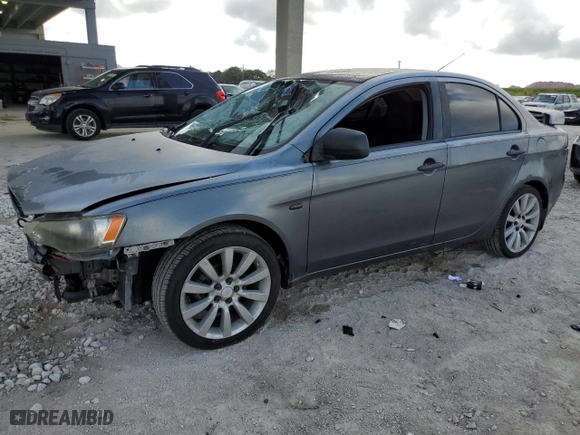 2008 Mitsubishi Lancer DE with VIN JA3AU16U68U035329, listed as a Copart auction lot 43529785 with 204,495 mi miles and Salvage Title. Bid and sale history available at carsss.com. Image 1.