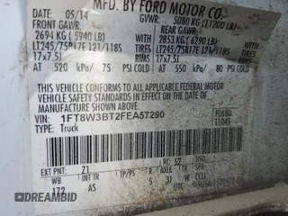2015 Ford F-350 Platinum z VIN 1FT8W3BT2FEA57290, wystawiony jako Copart lot #59481665 z przebiegiem 353 066 mil mil oraz Szkoda całkowita • Salvage title. Historia ofert i sprzedaży dostępna na DreamBid. Obrazek 13.