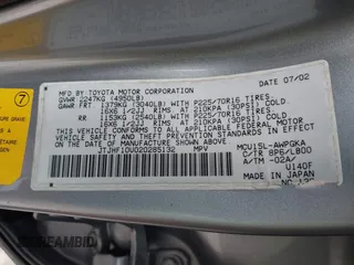 2002 Lexus RX 300 with VIN JTJHF10U020285132, listed as a IAAI auction lot 42153983 with 257,776 mi miles. Bid and sale history available at carsss.com. Image 9.