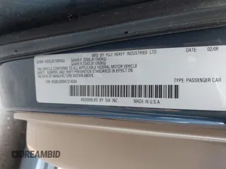 2006 Subaru Legacy Special with VIN 4S3BL626567214034, listed as a IAAI auction lot 42181834 with 119,184 mi miles and . Bid and sale history available at DreamBid. Image 9.
