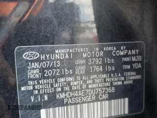 2013 Hyundai Elantra Limited with VIN KMHDH4AE7DU757368, listed as a Copart auction lot 47498945 with 123,936 mi miles and Salvage Title. Bid and sale history available at carsss.com. Image 13.