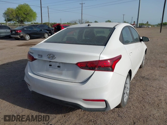 2022 Hyundai Accent SE with VIN 3KPC24A69NE169448, listed as a IAAI auction lot 41849350 with 17,802 mi miles. Bid and sale history available at carsss.com. Image 4.