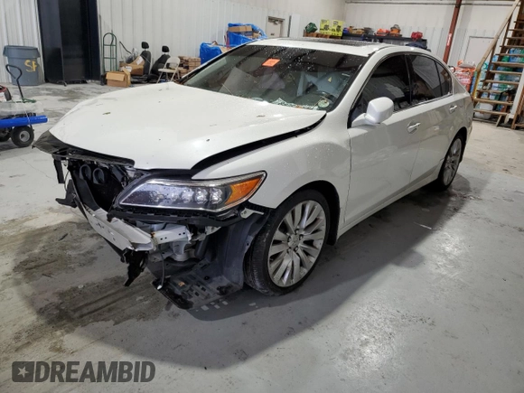2015 Acura RLX Tech Pkg with VIN JH4KC1F5XFC001090, listed as a Copart auction lot 88261555 with 0 mi miles and Salvage Title. Bid and sale history available at carsss.com. Image 1.
