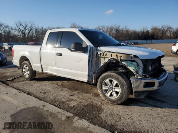2018 Ford F-150 XL with VIN 1FTEX1CB6JKE72097, listed as a Copart auction lot 43222435 with 0 mi miles and Salvage Title. Bid and sale history available at carsss.com. Image 4.