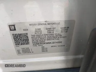 2019 Chevrolet Traverse LT Cloth with VIN 1GNERGKW6KJ274300, listed as a IAAI auction lot 42422694 with 100,232 mi miles and . Bid and sale history available at DreamBid. Image 9.