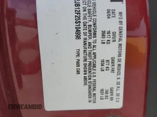 2005 Pontiac Sunfire z VIN 3G2JB12F25S104998, wystawiony jako Copart lot #55384185 z przebiegiem 54 856 mil mil oraz Szkody całkowita. Historia ofert i sprzedaży dostępna na DreamBid. Obrazek 12.