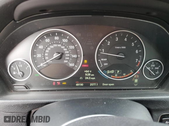 2013 BMW 3 Series 328i with VIN WBA3A5C53DJ461768, listed as a Copart auction lot 57687965 with 49,190 mi miles and Salvage title. Bid and sale history available at DreamBid. Image 9.