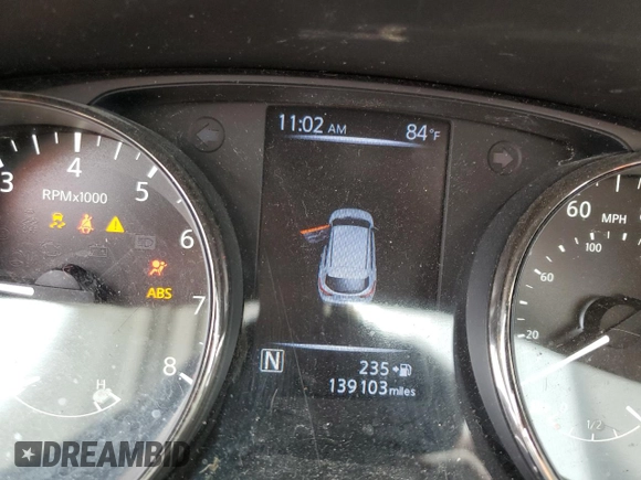 2017 Nissan Rogue SV with VIN JN1BJ1CP4HW013785, listed as a Copart auction lot 57387635 with 139,103 mi miles and Salvage title. Bid and sale history available at DreamBid. Image 9.