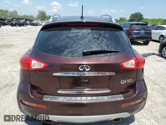 2016 Infiniti QX50 with VIN JN1BJ0RR3GM266318, listed as a Copart auction lot 59985884 with 66,252 mi miles and Salvage Title. Bid and sale history available at carsss.com. Image 6.