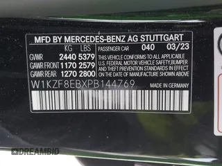 2023 Mercedes-Benz E 350 with VIN W1KZF8EBXPB144769, listed as a IAAI auction lot 41210234 with 46,090 mi miles and . Bid and sale history available at DreamBid. Image 9.