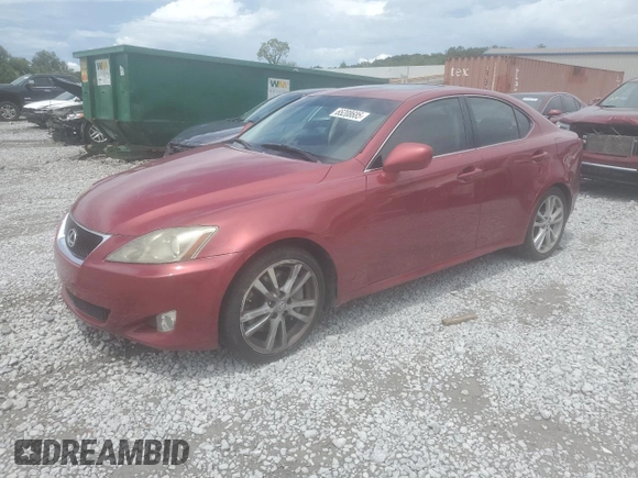 2007 Lexus IS 350 with VIN JTHBE262875014805, listed as a Copart auction lot 65208685 with 168,036 mi miles and Salvage title. Bid and sale history available at DreamBid. Image 1.
