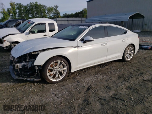 2020 Audi A5 Sportback Premium Plus with VIN WAUCNCF58LA001976, listed as a Copart auction lot 63784273 with 50,263 mi miles. Bid and sale history available at carsss.com. Image 1.