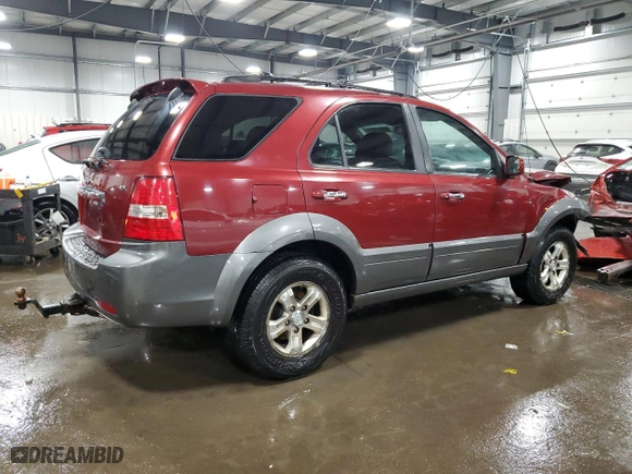 2007 Kia Sorento EX with VIN KNDJC736X75693936, listed as a Copart auction lot 85517424 with 123,428 mi miles and Salvage Title. Bid and sale history available at carsss.com. Image 3.
