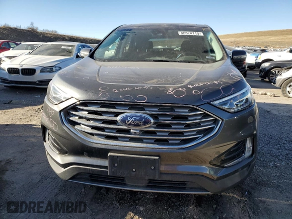 2019 Ford Edge Titanium with VIN 2FMPK4K97KBB81624, listed as a Copart auction lot 46874745 with 50,886 mi miles and Salvage Title. Bid and sale history available at carsss.com. Image 5.