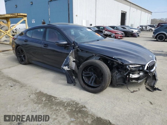 2020 BMW 8 Series 840i with VIN WBAGV4C0XLCD97822, listed as a Copart auction lot 52265065 with Not provided miles and Clean title. Bid and sale history available at DreamBid. Image 4.