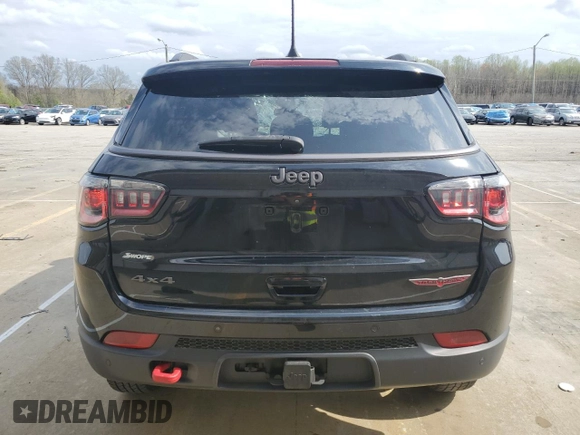 2022 Jeep Compass Trailhawk with VIN 3C4NJDDB1NT108093, listed as a Copart auction lot 51740205 with 45,774 mi miles and Salvage title. Bid and sale history available at DreamBid. Image 6.