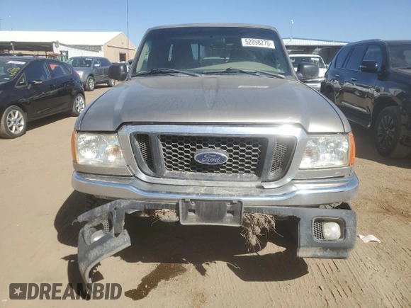 2005 Ford Ranger XLT with VIN 1FTZR45E95PA72435, listed as a Copart auction lot 52898275 with 204,545 mi miles and Salvage title. Bid and sale history available at DreamBid. Image 5.
