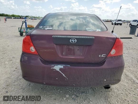 2007 Scion tC Spec with VIN JTKDE167870154942, listed as a Copart auction lot 61836675 with 186,257 mi miles and Salvage title. Bid and sale history available at DreamBid. Image 6.