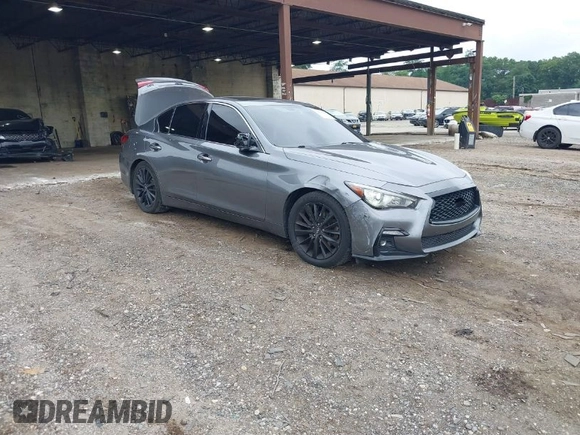 2018 Infiniti Q50 Sport with VIN JN1EV7AR4JM432729, listed as a IAAI auction lot 39949005 with 67,743 mi miles and . Bid and sale history available at DreamBid. Image 1.
