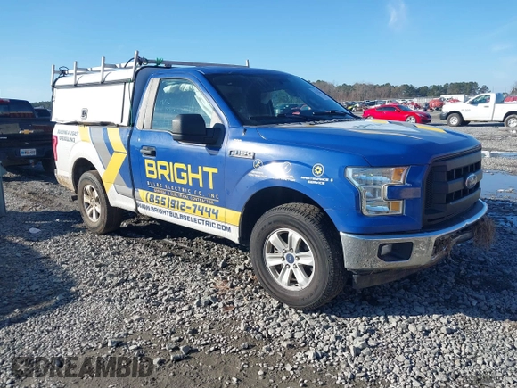 2017 Ford F-150 XL with VIN 1FTMF1CP8HFA95169, listed as a IAAI auction lot 41425463 with 104,619 mi miles. Bid and sale history available at carsss.com. Image 1.