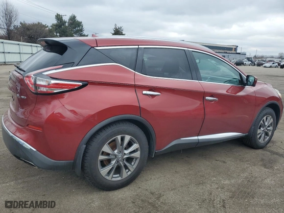 2016 Nissan Murano S with VIN 5N1AZ2MH4GN123640, listed as a Copart auction lot 44959625 with 159,739 mi miles and Salvage Title. Bid and sale history available at carsss.com. Image 3.