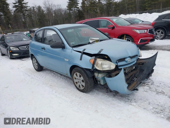 2008 Hyundai Accent GS with VIN KMHCM36C98U062601, listed as a IAAI auction lot 41565161 with 148,281 mi miles. Bid and sale history available at carsss.com. Image 1.