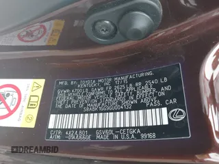 2016 Lexus ES 330 with VIN 58ABK1GG9GU004132, listed as a IAAI auction lot 42331681 with Not provided miles and . Bid and sale history available at DreamBid. Image 9.