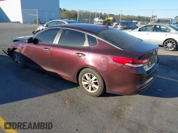 2018 Kia Optima LX with VIN 5XXGT4L34JG187455, listed as a IAAI auction lot 41848130 with 137,250 mi miles and . Bid and sale history available at DreamBid. Image 3.