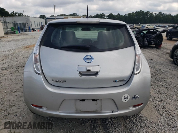 2015 Nissan LEAF SV with VIN 1N4AZ0CP3FC320333, listed as a Copart auction lot 62430113 with 54,127 mi miles. Bid and sale history available at carsss.com. Image 6.