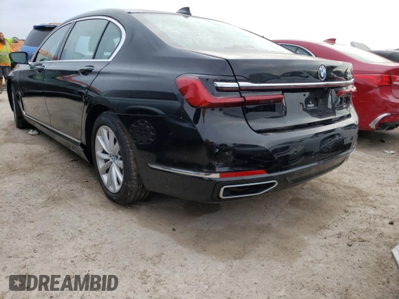 2021 BMW 7 Series 740i with VIN WBA7T2C05MCF87359, listed as a Copart auction lot 64117712 with 0 mi miles. Bid and sale history available at carsss.com. Image 3.