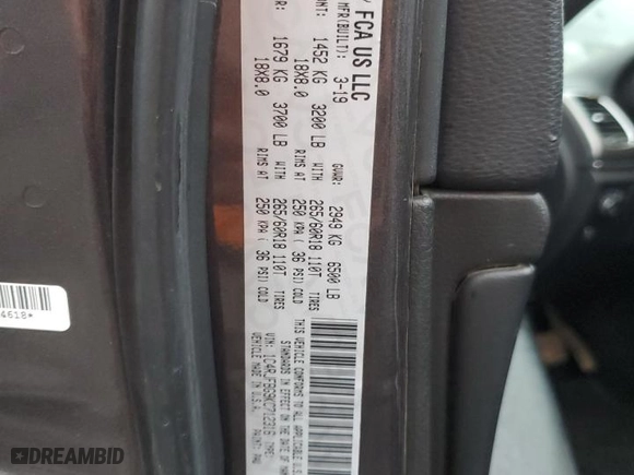 2019 Jeep Grand Cherokee Limited X with VIN 1C4RJFBG9KC712316, listed as a Copart auction lot 80954904 with 84,026 mi miles and Salvage Title. Bid and sale history available at carsss.com. Image 13.