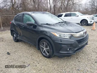 2021 Honda HR-V EX with VIN 3CZRU6H50MM717686, listed as a IAAI auction lot 41735102 with 87,258 mi miles. Bid and sale history available at carsss.com. Image 1.