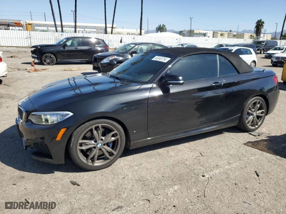 2015 BMW 2 Series M235i with VIN WBA1M1C56FV393730, listed as a Copart auction lot 45348734 with 59,231 mi miles and Salvage Title. Bid and sale history available at carsss.com. Image 1.