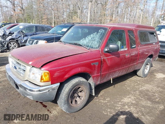 2001 Ford Ranger XLT Appearance with VIN 1FTYR14E21TA93687, listed as a IAAI auction lot 41414603 with 248,354 mi miles. Bid and sale history available at carsss.com. Image 2.